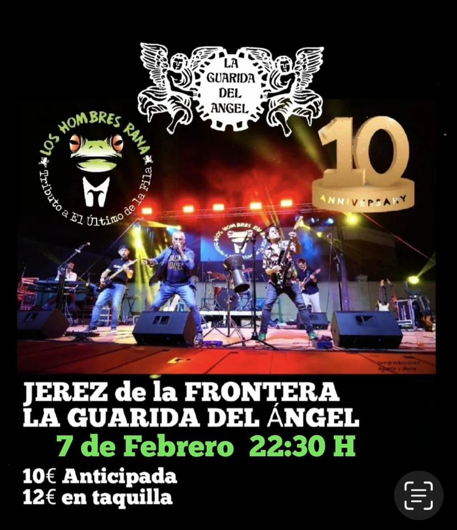 Los Hombres Rana, tributo a El Último de la Fila, en la Guarida del Ángel.