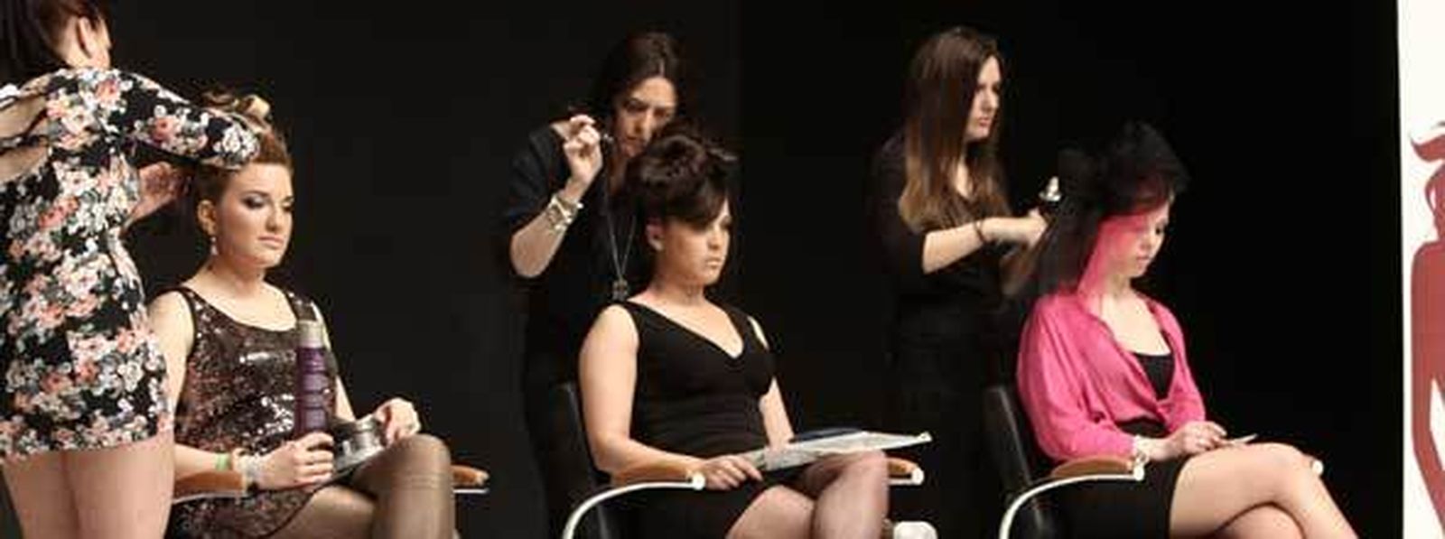 Noelia López, ganadora del Concurso Supermodelo 2007, en la feria Expobelleza Andalucía 2012./ José Ángel García