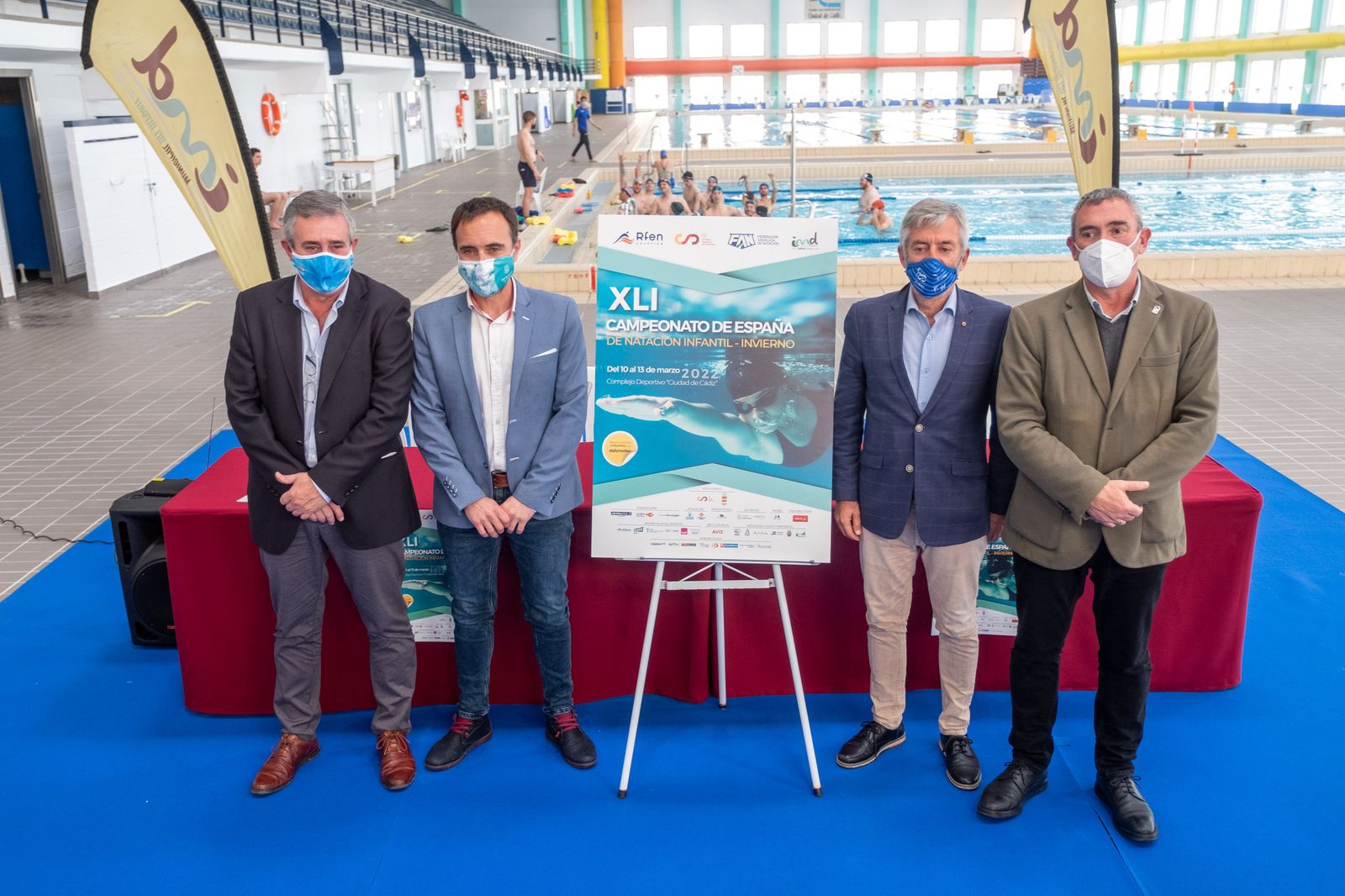 Presentación del Campeonato de natación infantil.