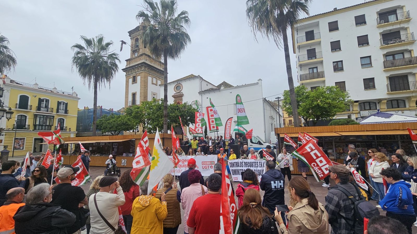 Intervenciones por el Día de los Trabajadores en la Plaza Alta de Algeciras.