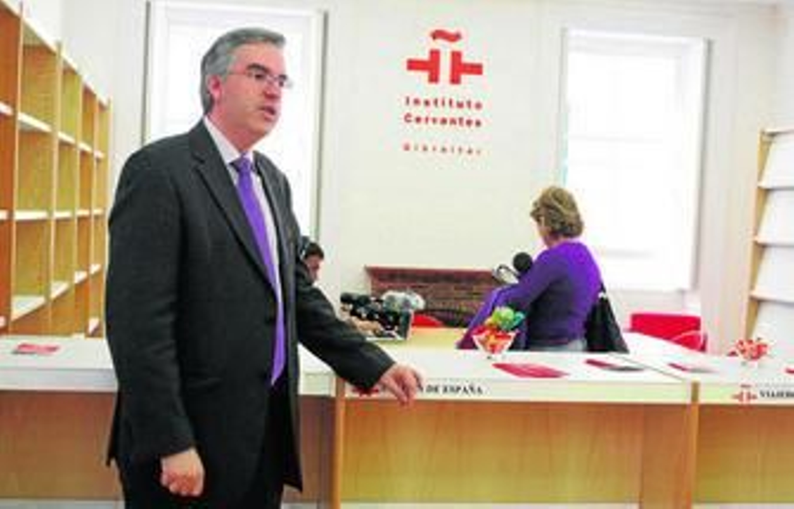 Francisco Oda, en el Instituto Cervantes de Gibraltar.