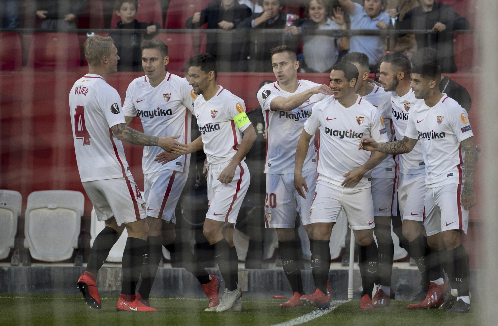 Las imágenes del Sevilla FC - Slavia de Praga