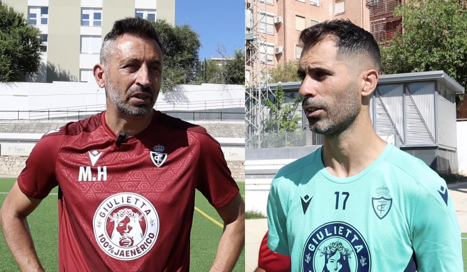Manolo Herrero y Javi Moyano, en el primer día de trabajo en el Real Jaén Manolo Herrero y Javi Moyano, en el primer día de trabajo en el Real Jaén