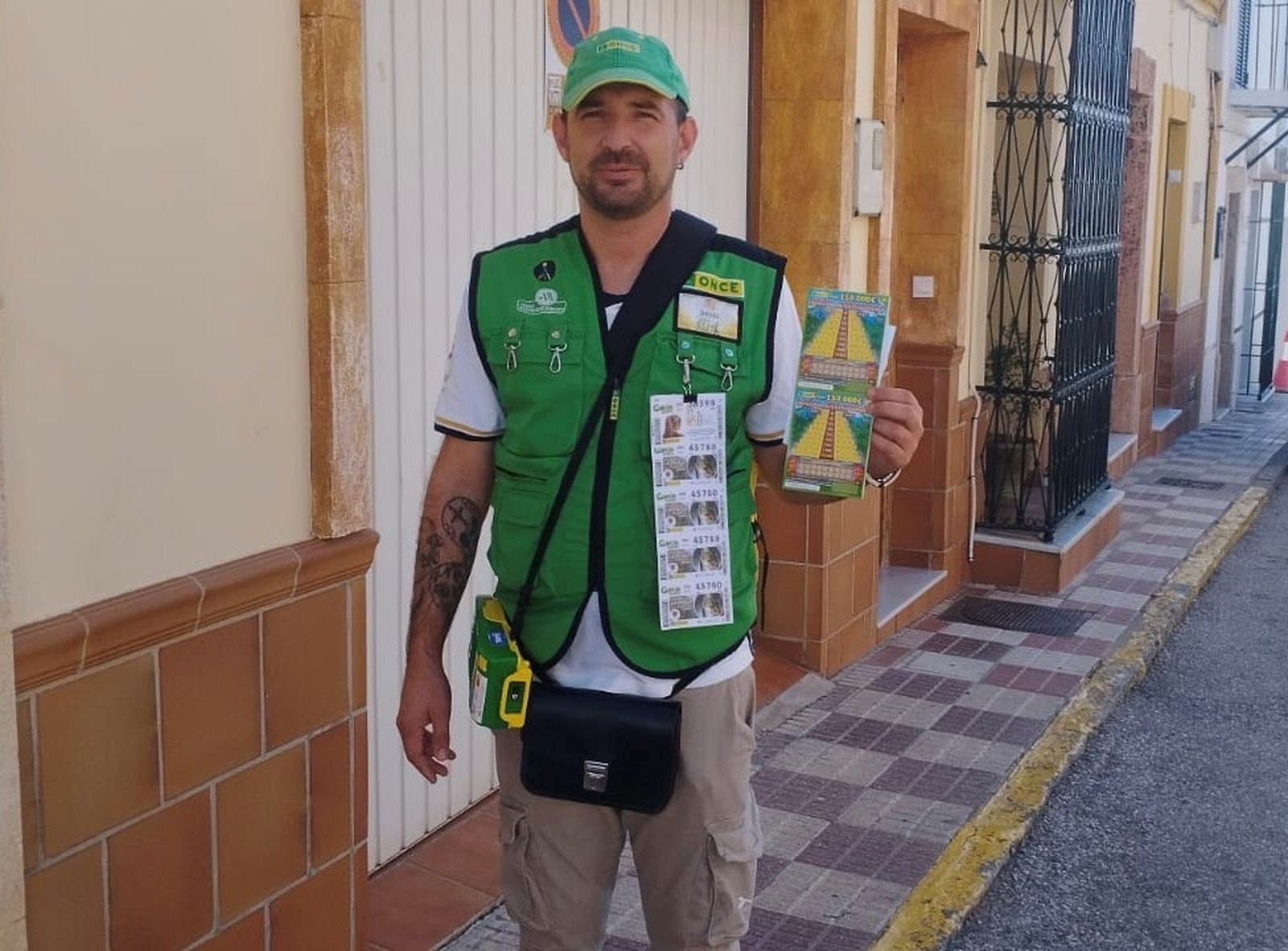 El vendedor de la ONCE José David García.