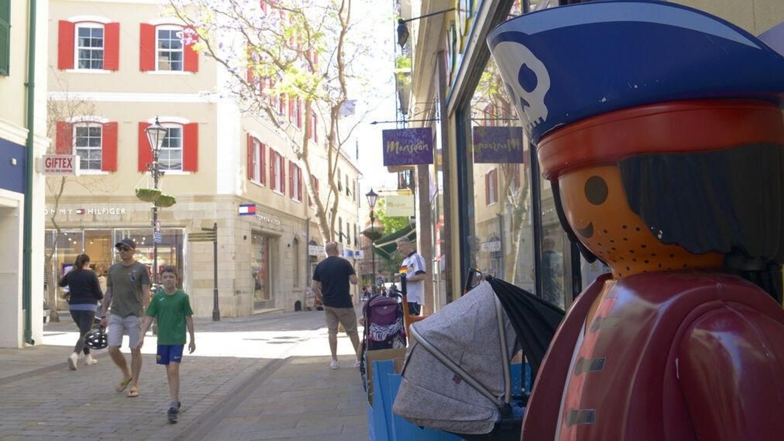 Una de las calles más céntricas de Gibraltar.