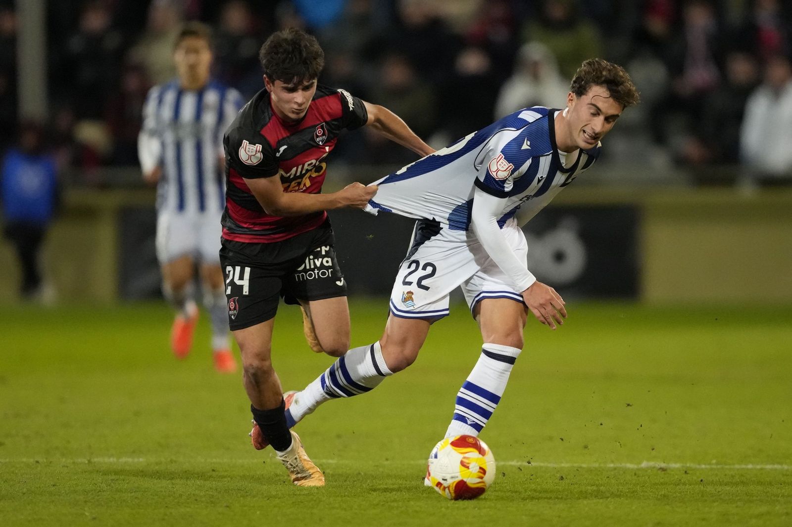 Mikel Goti, durante un partido de Copa del Rey con la Real Sociedad.