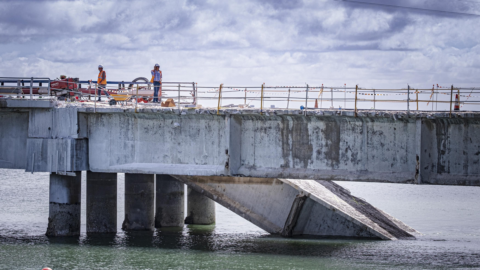 Las imágenes de la impresionante obra de sustitución del vano 30 del Puente Carranza
