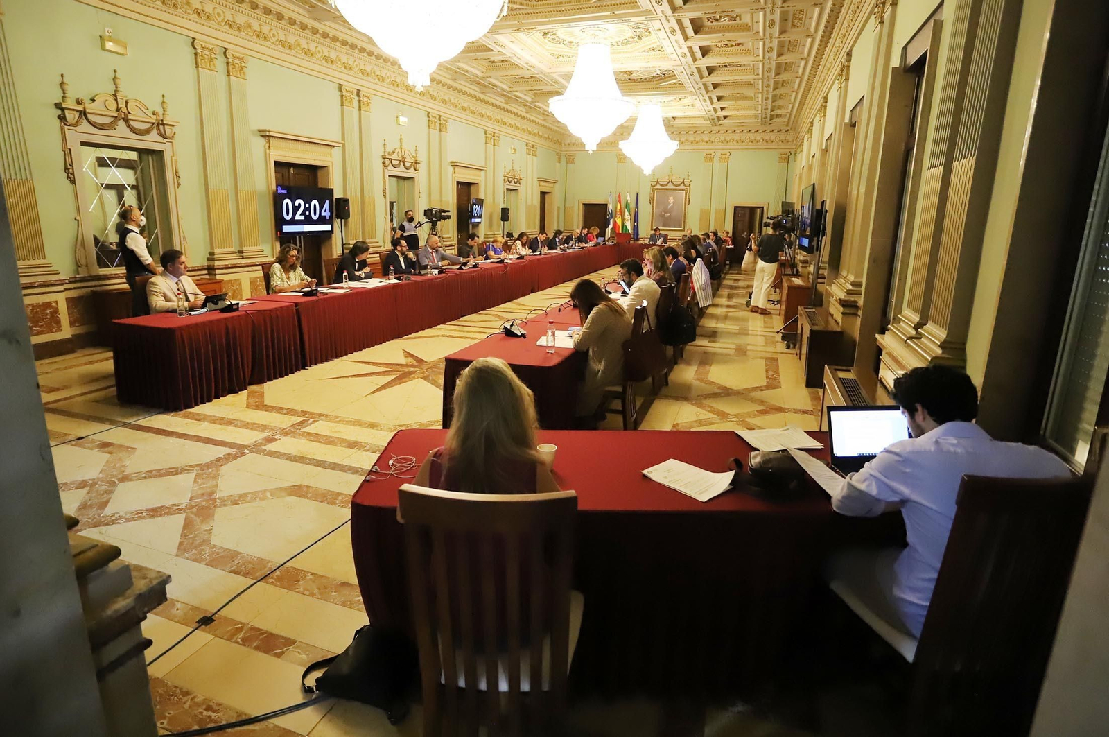 Imágenes del pleno municipal celebrado en el Ayuntamiento de Huelva