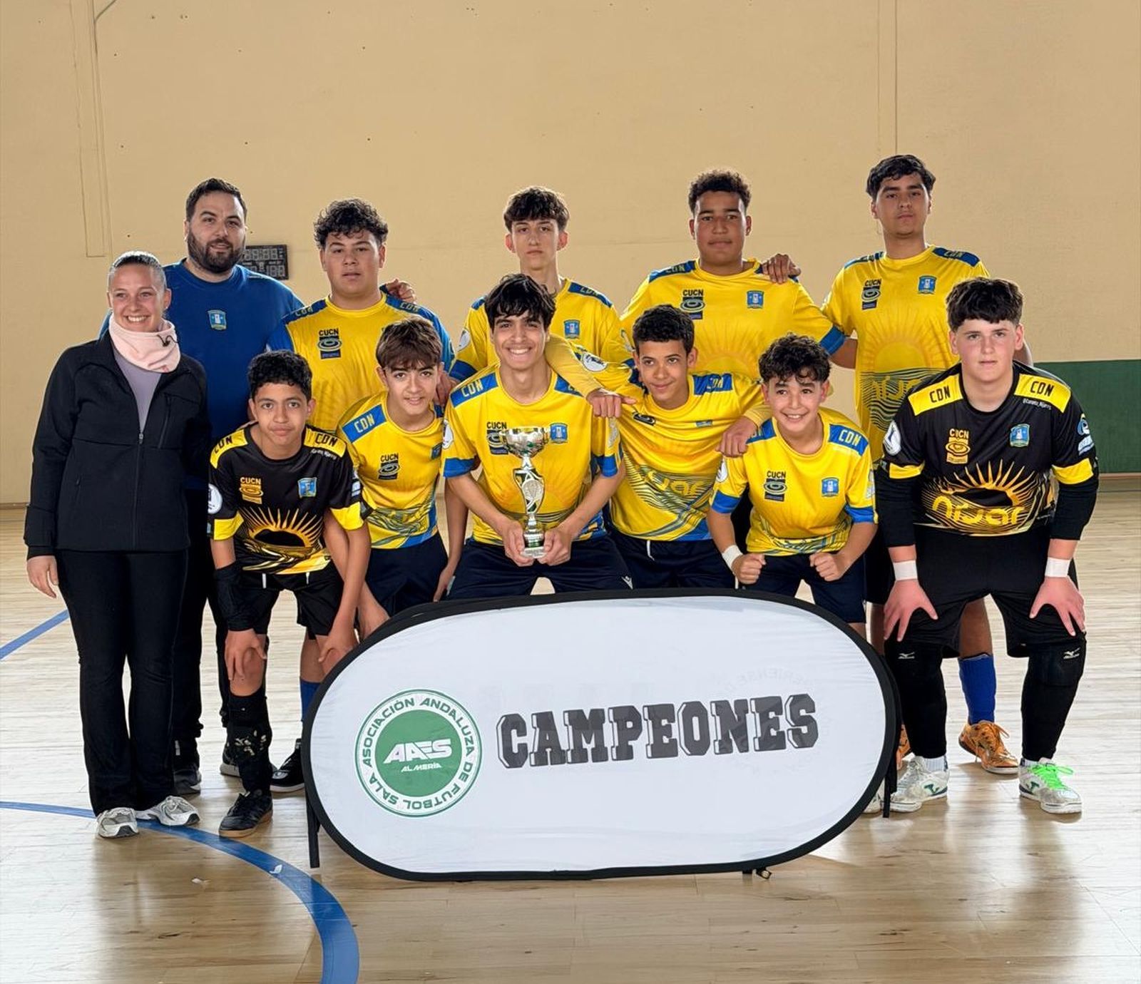 El CD Comarca de Níjar Cadete fue uno de los equipos que logró hacerse con el título liguero.