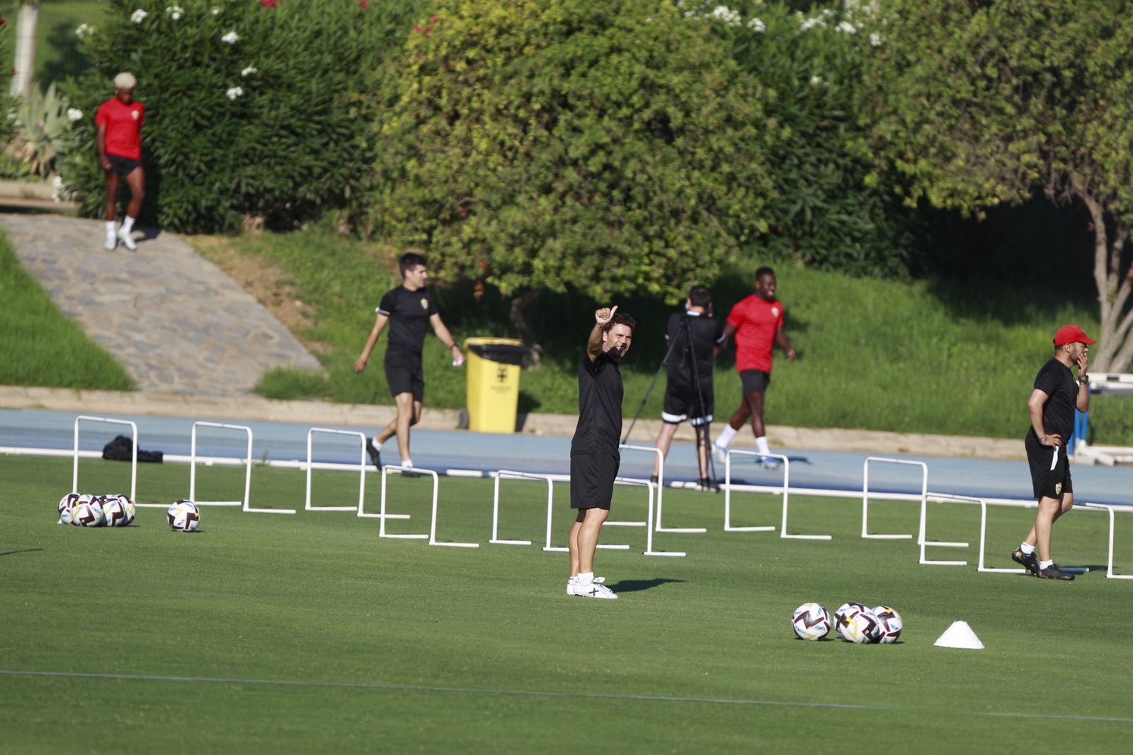 Rubi, durante un entrenamiento de esta semana