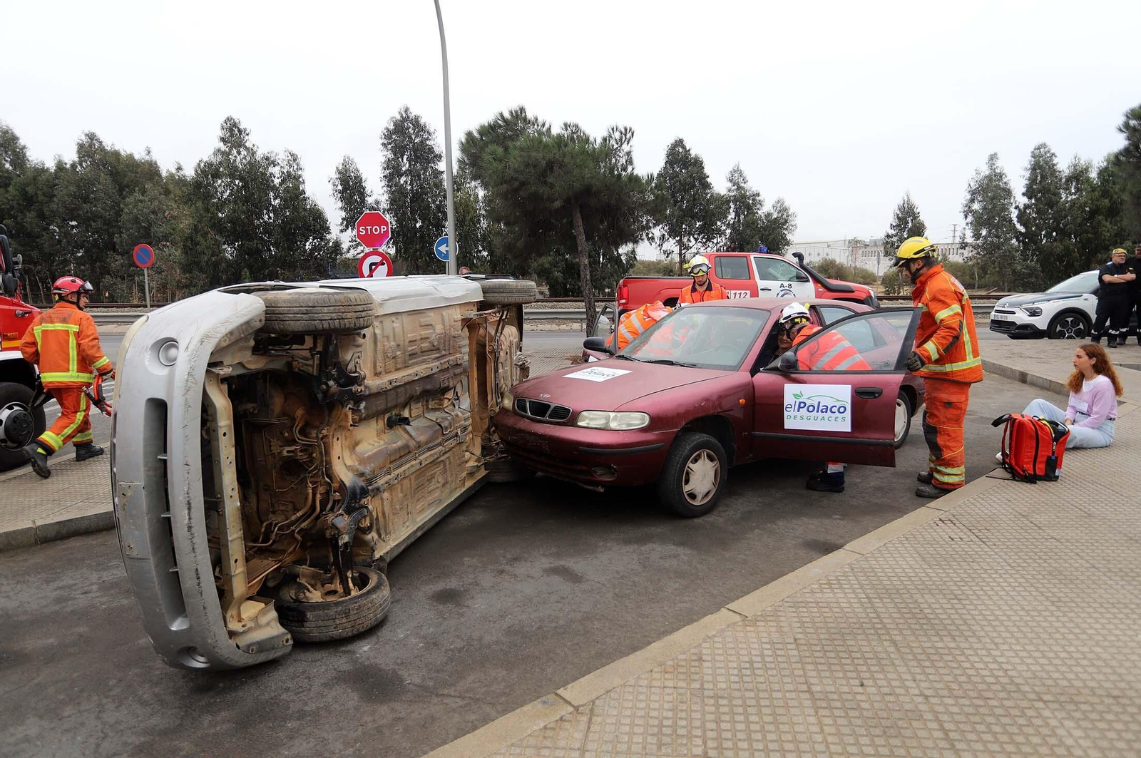 Simulacro de accidente en el Puerto de Huelva dentro del ejercicio regional RespuestA22, en imágenes