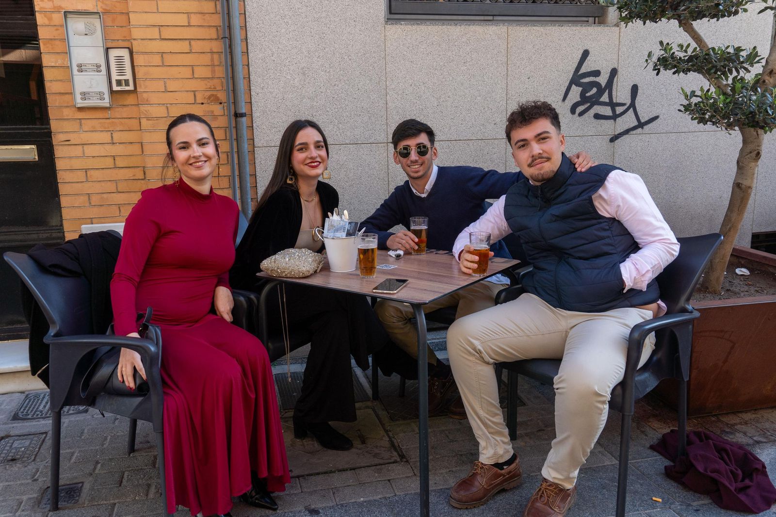 Imágenes de la fiesta del 31 de diciembre en las calles de Huelva