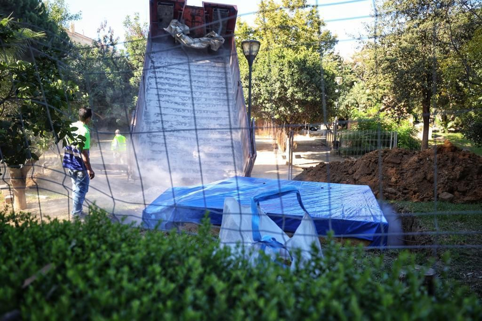 Todo el proceso de traslado del columbario romano a Kotinoussa