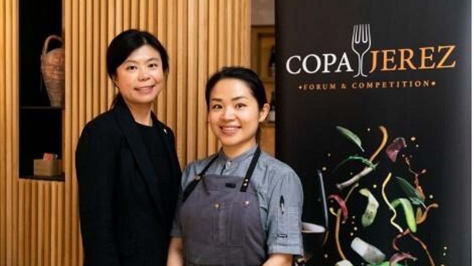 La chef Gail Ge'er Li y la sumiller Jaichen Lu. La chef Gail Ge'er Li y la sumiller Jaichen Lu.