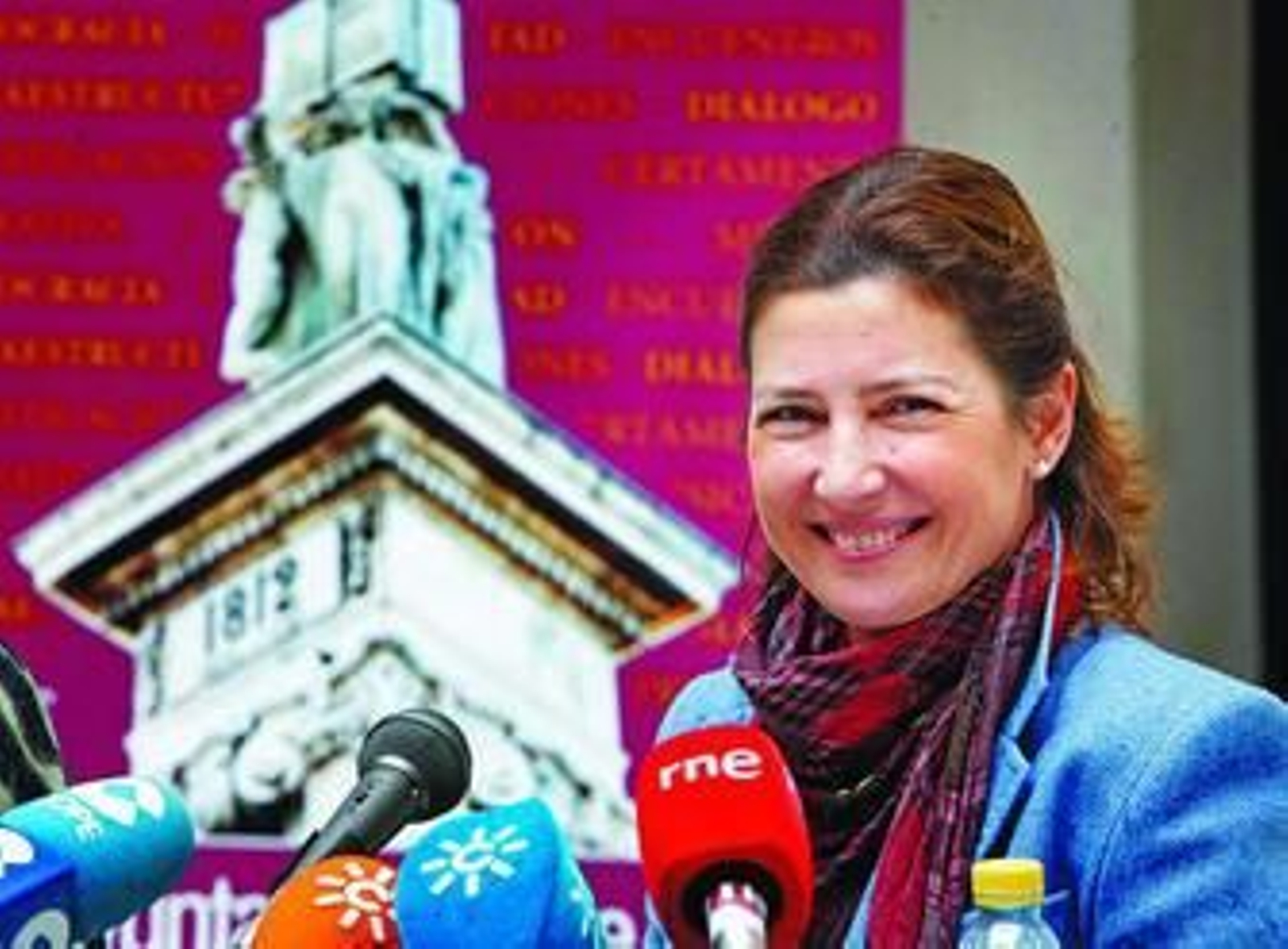 La bailaora y coreógrafa gaditana Sara Baras, durante la rueda de prensa de presentación de su espectáculo 'La Pepa'.