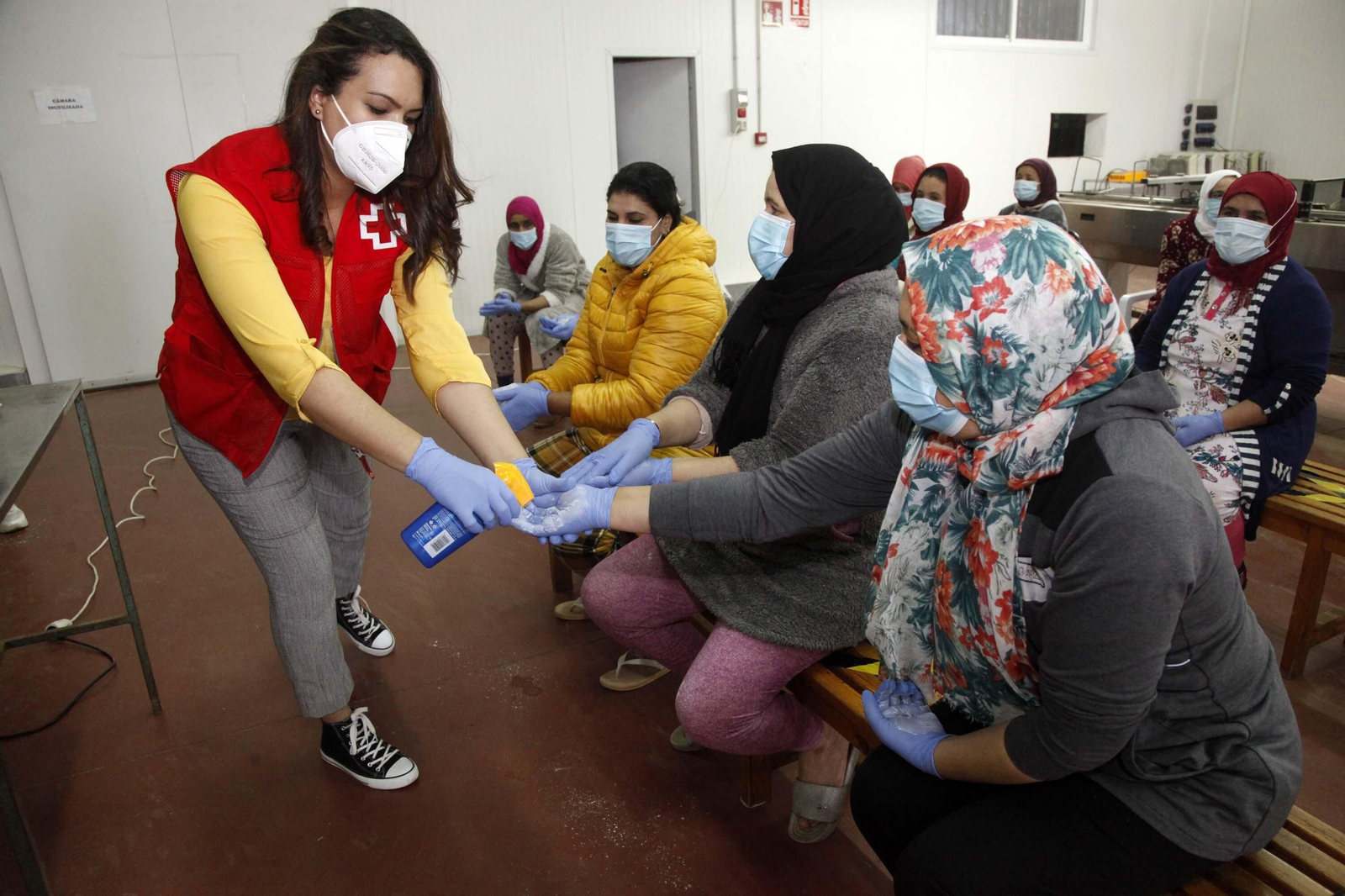 Un momento del taller celebrado en una empresa agrícola lepera