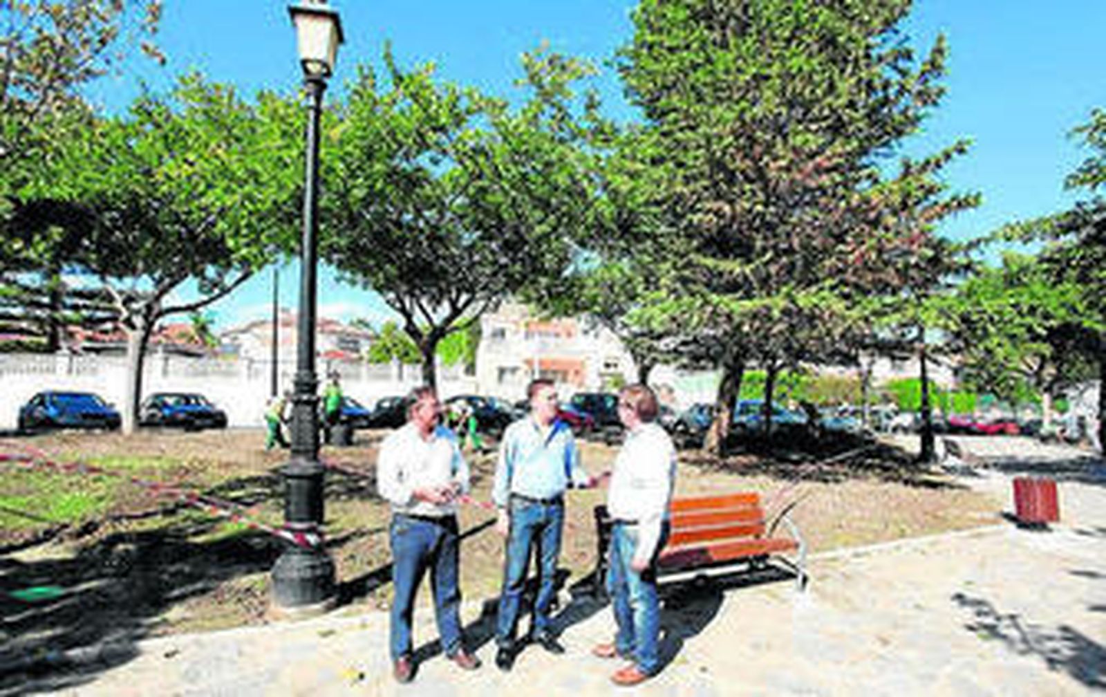 Visita del concejal al parque.