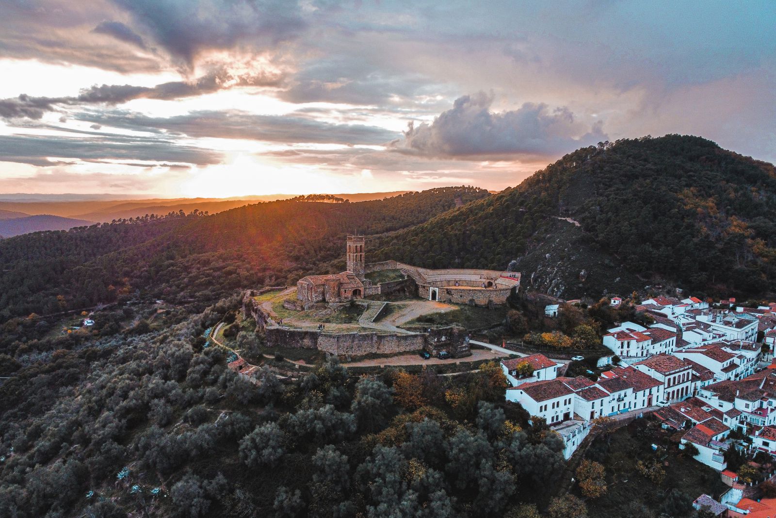 Almonaster La Real desde el aire