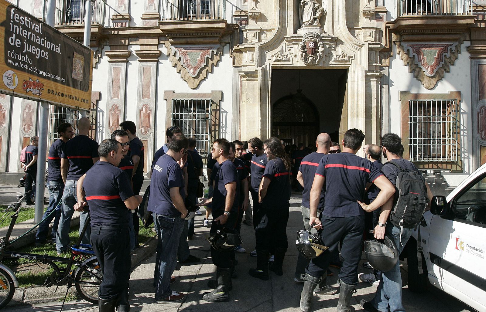 Protesta del personal del Consorcio de Bomberos.