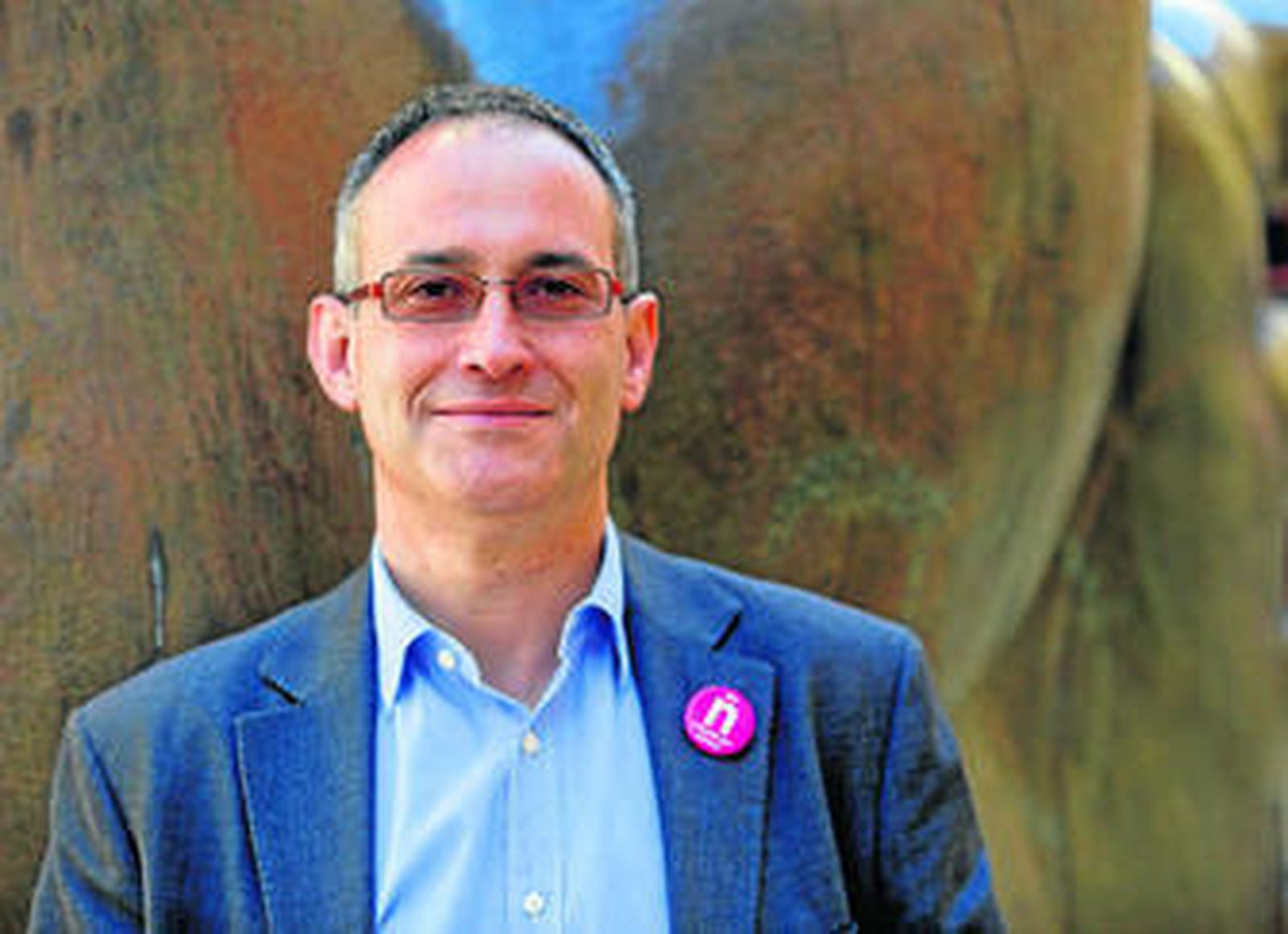 Marcos Paz, ayer, en la calle Strachan de la capital malagueña.