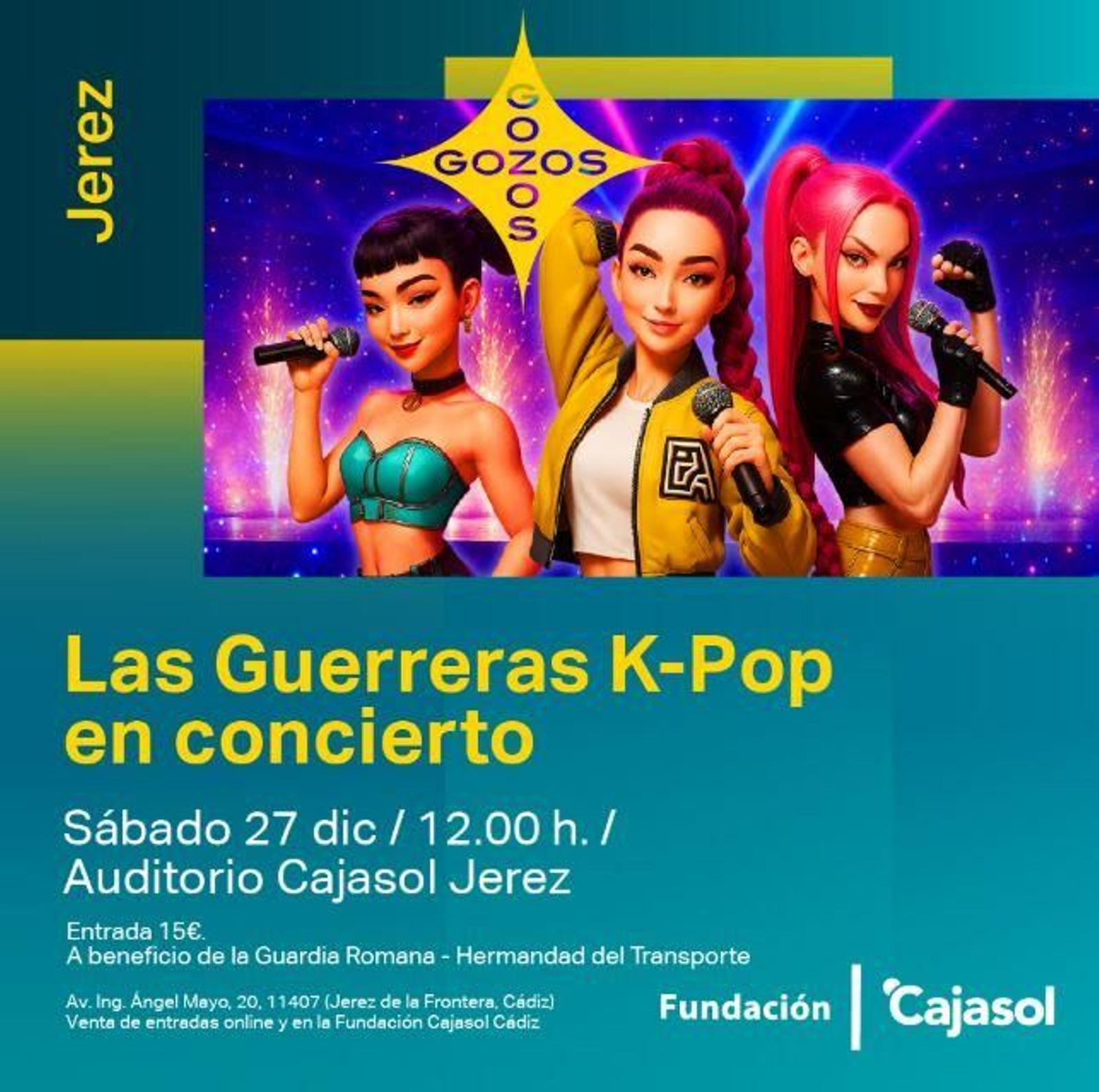 Detalle del cartel anunciador de las Guerreras K-Pop en Jerez.