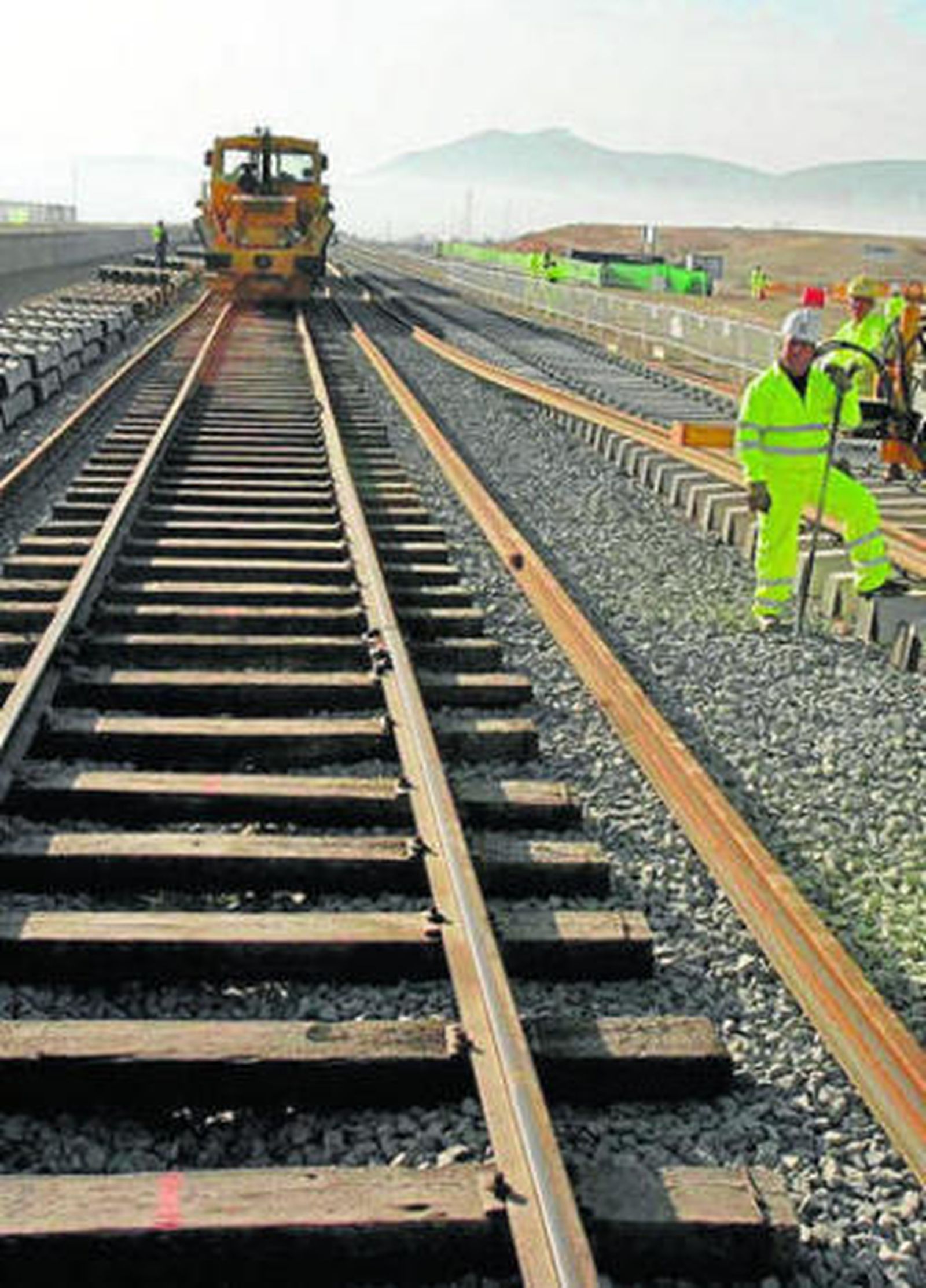 Imagen de las obras del AVE en Antequera.