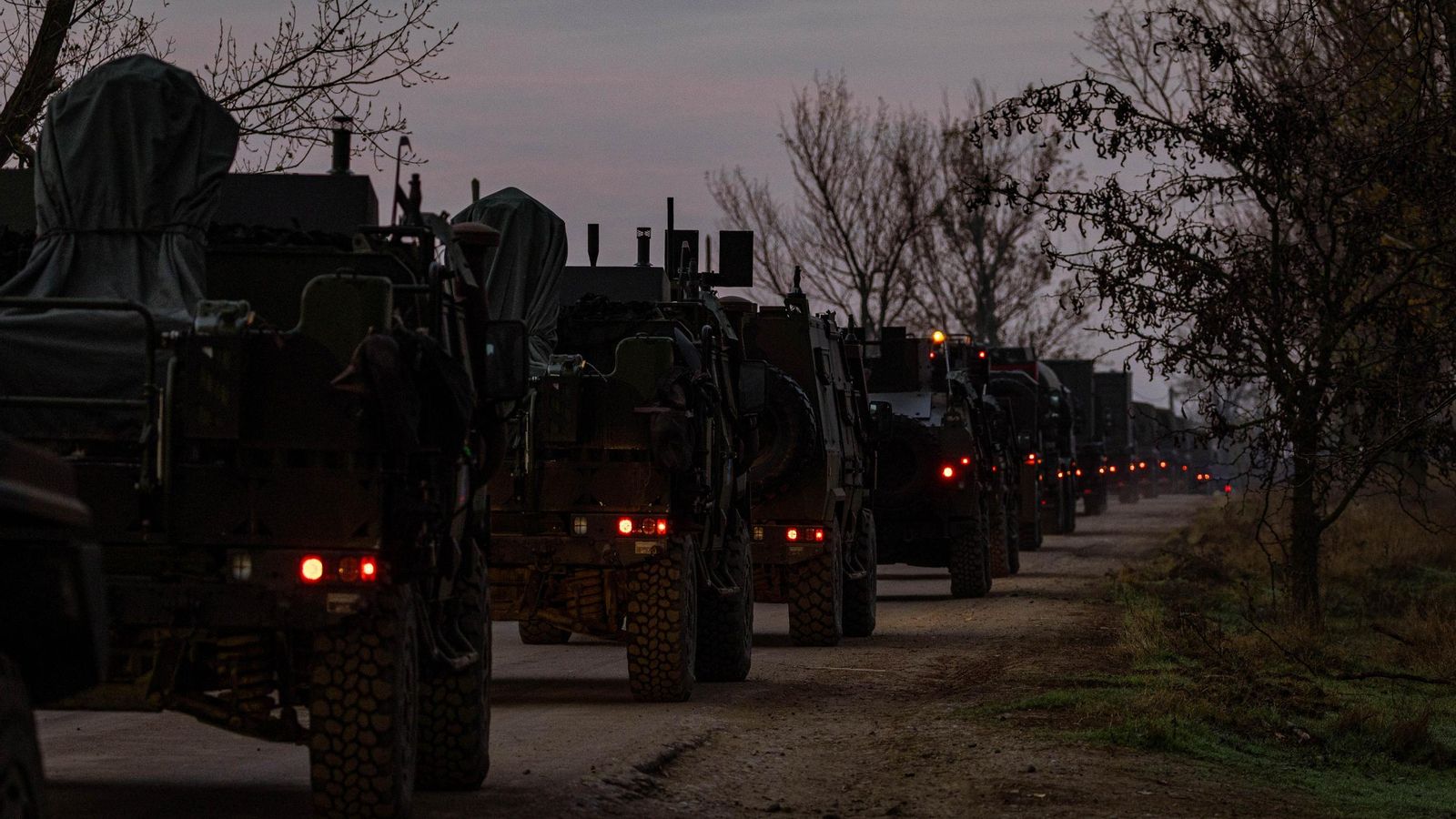 Convoy de VAMTACS entre Smardan y Babadag
