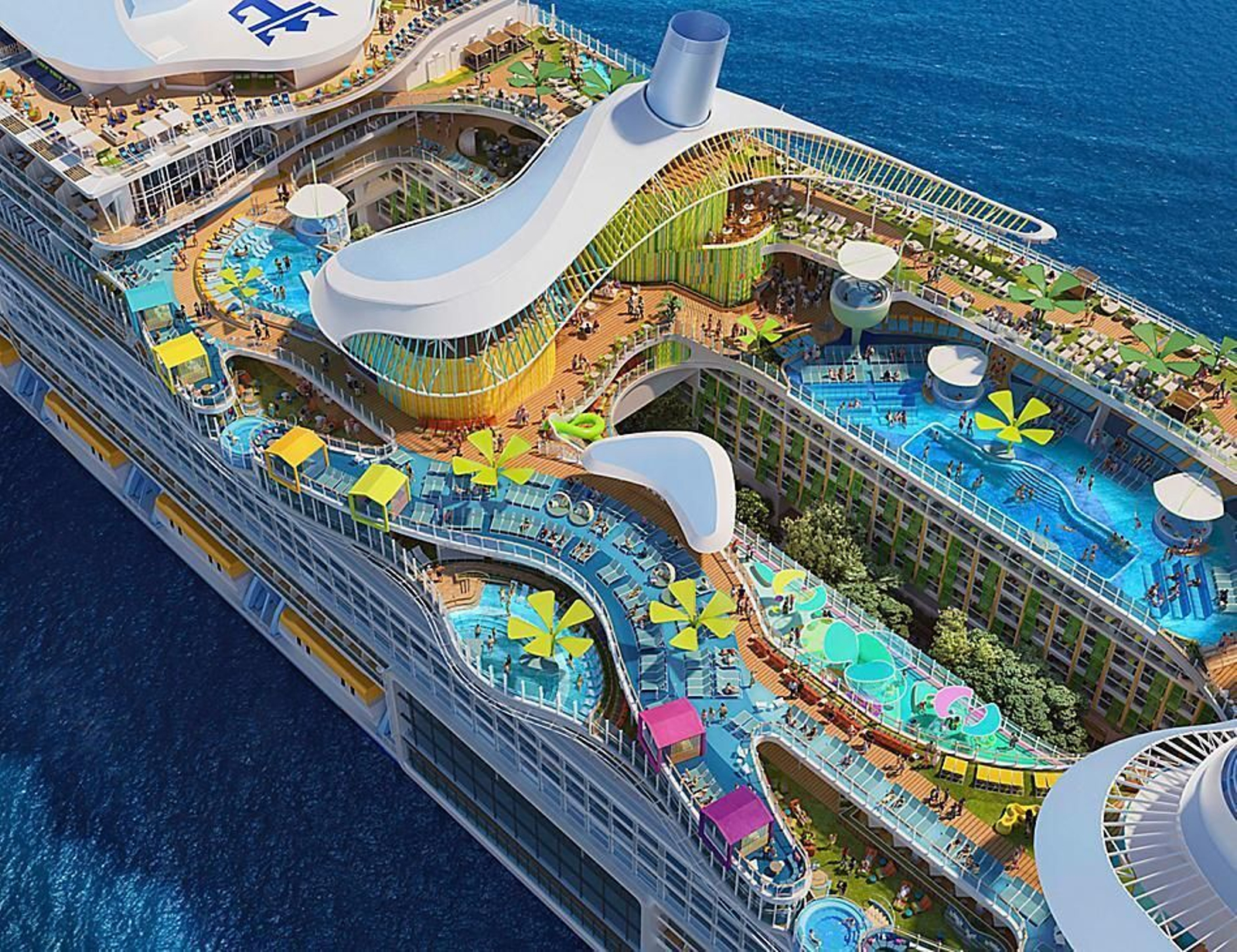 Imágenes del impresionante interior del crucero 'Icon of the Seas', el más grande del mundo