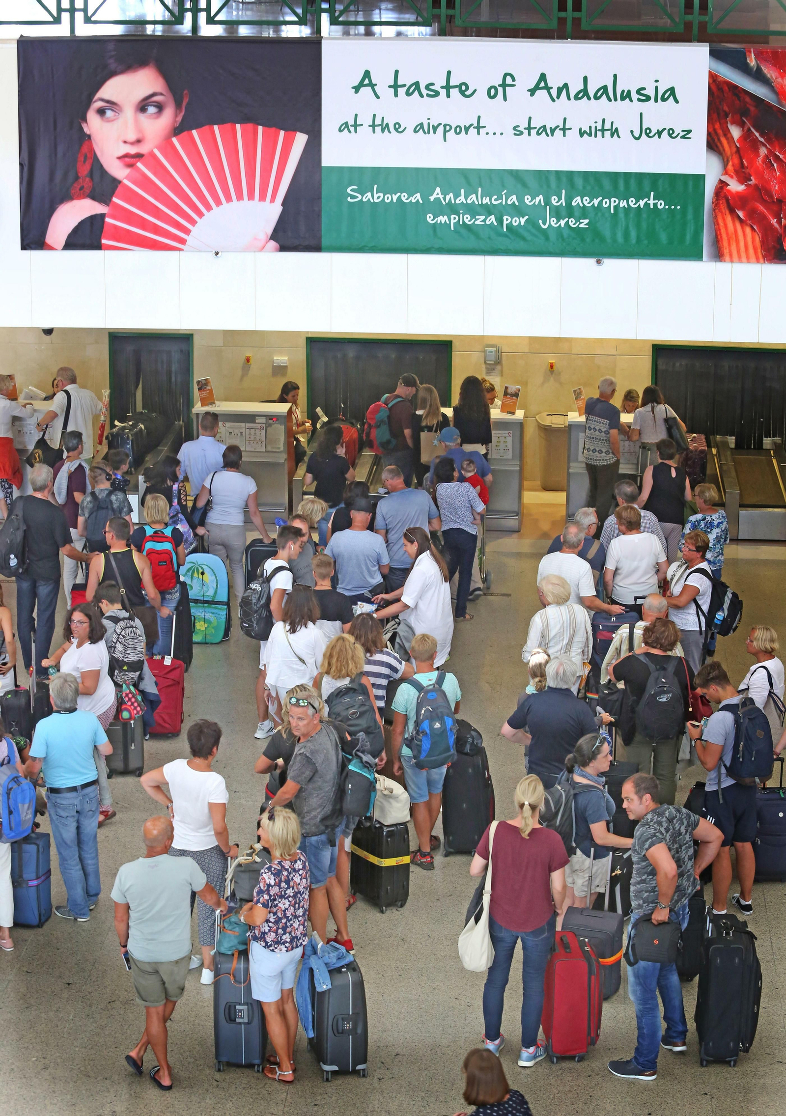 Mostradores de facturación del aeropuerto de Jerez