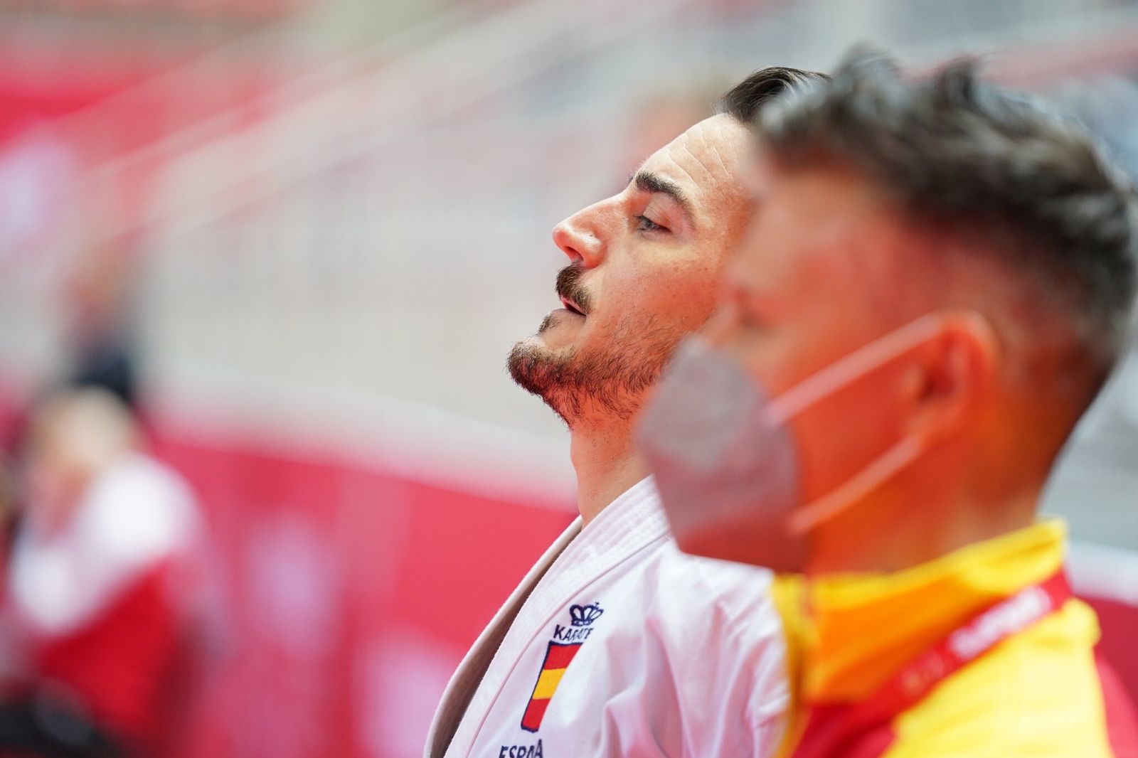 Damián Quintero, antes de la prueba.