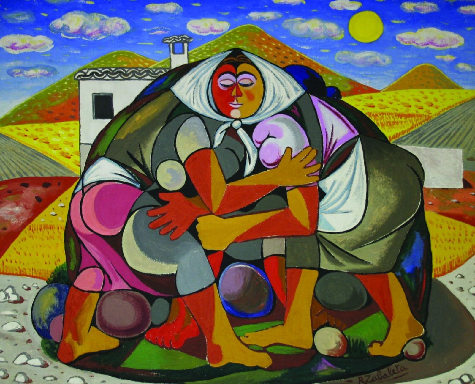 Una de las obras de estilo cubista de Zabaleta que se exhiben en el museo que lleva su nombre.