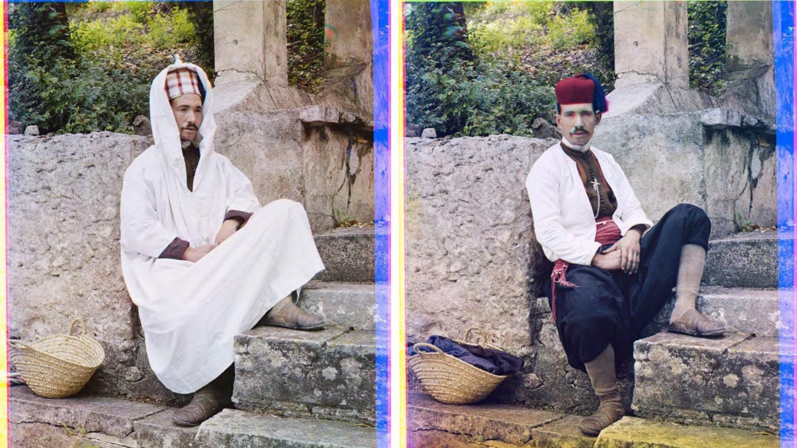'Conda the Moor'. Un hombre llamado Conda, sentado en los jardines de The Mount, Gibraltar. Mayo de 1903.