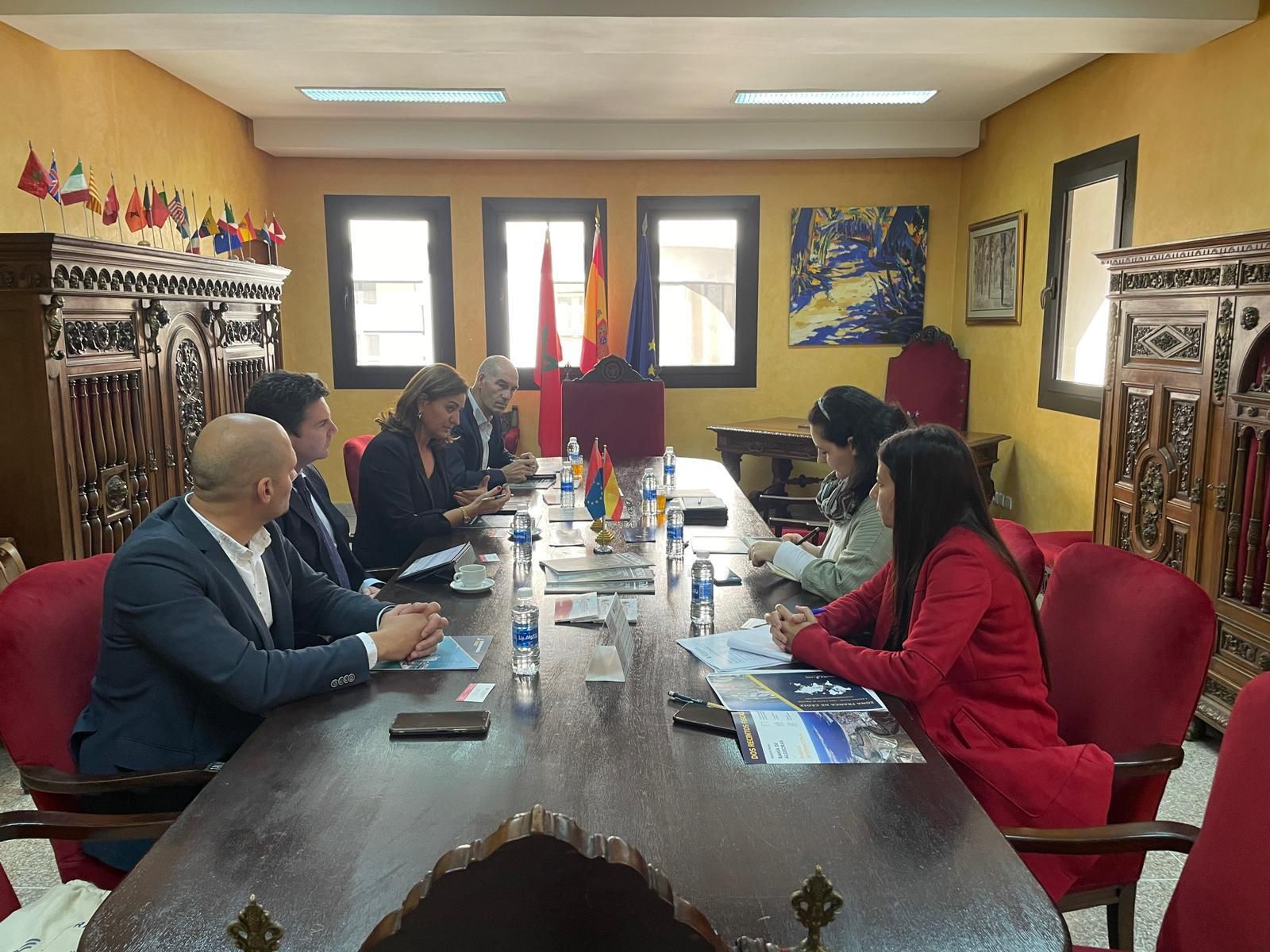 Una de las reuniones mantenidas por el equipo comercial de la Zona Franca de Cádiz en Marruecos.