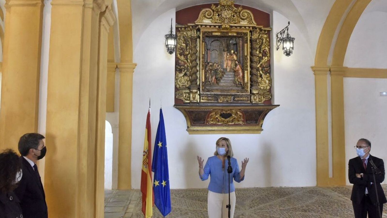 Llanos Castellanos durante la rueda de prensa.