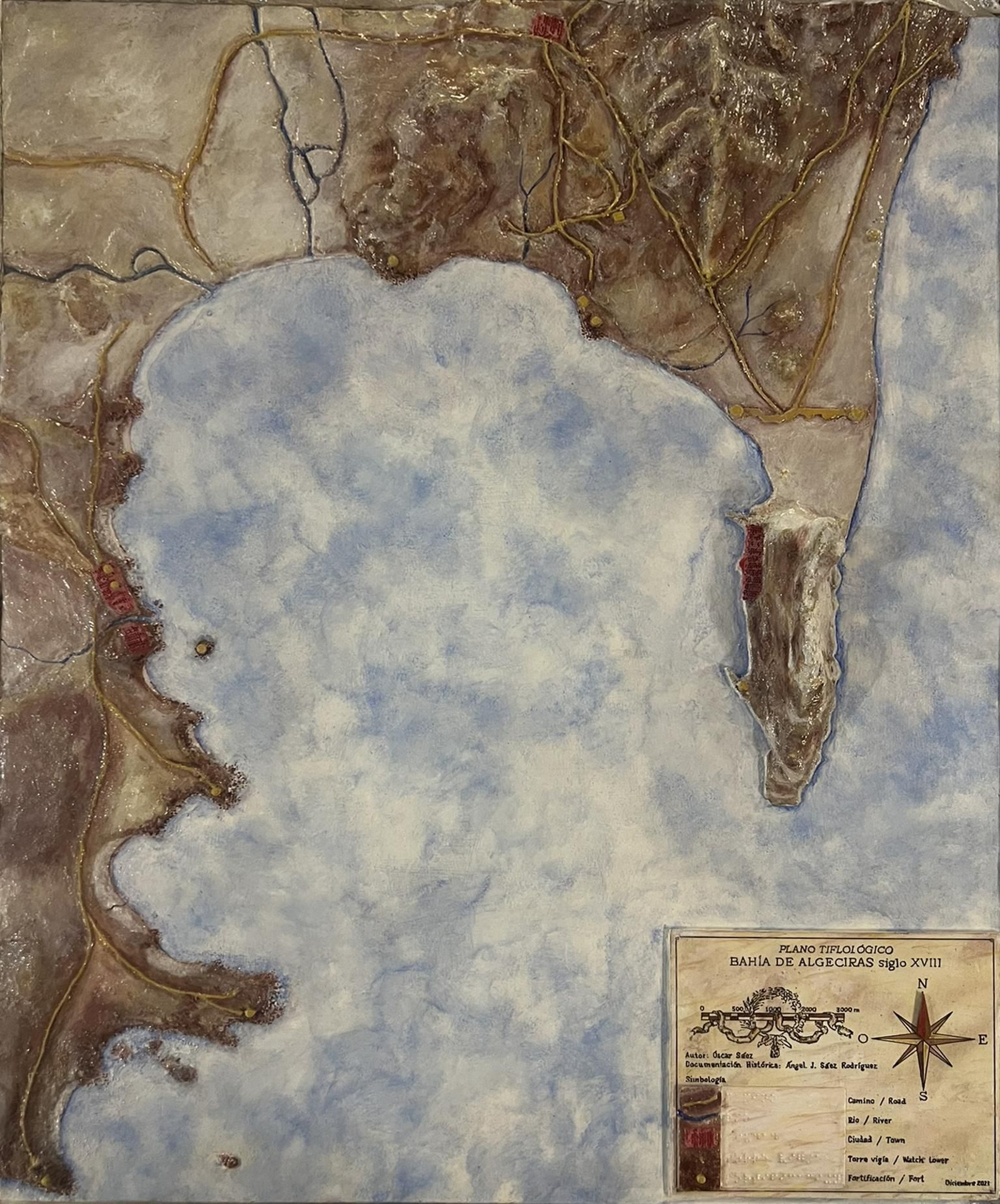 Maqueta tangible por personas con discapacidad visual en la capilla del Cristo de la Alameda.