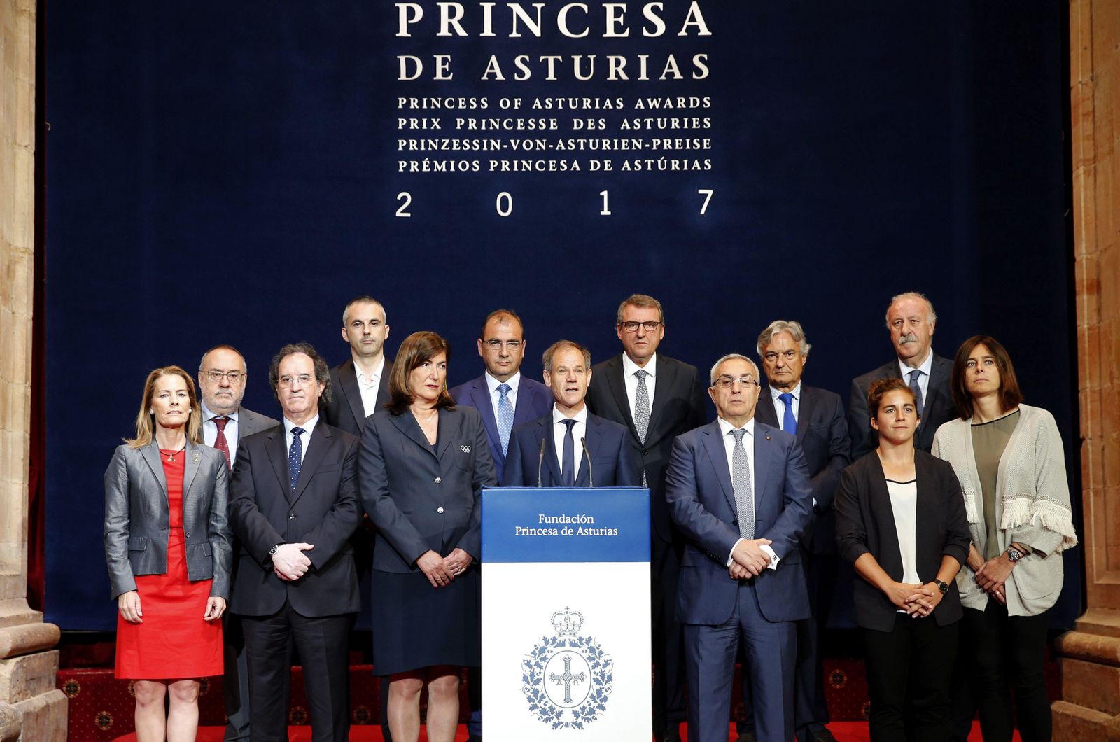 El jurado del premio Princesa de Asturias de los Deportes 2017, durante la lectura del fallo.