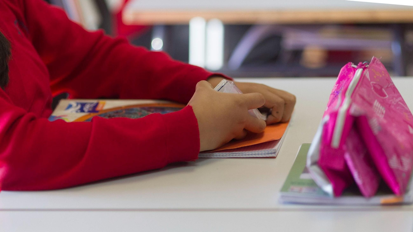 Una niña en el colegio