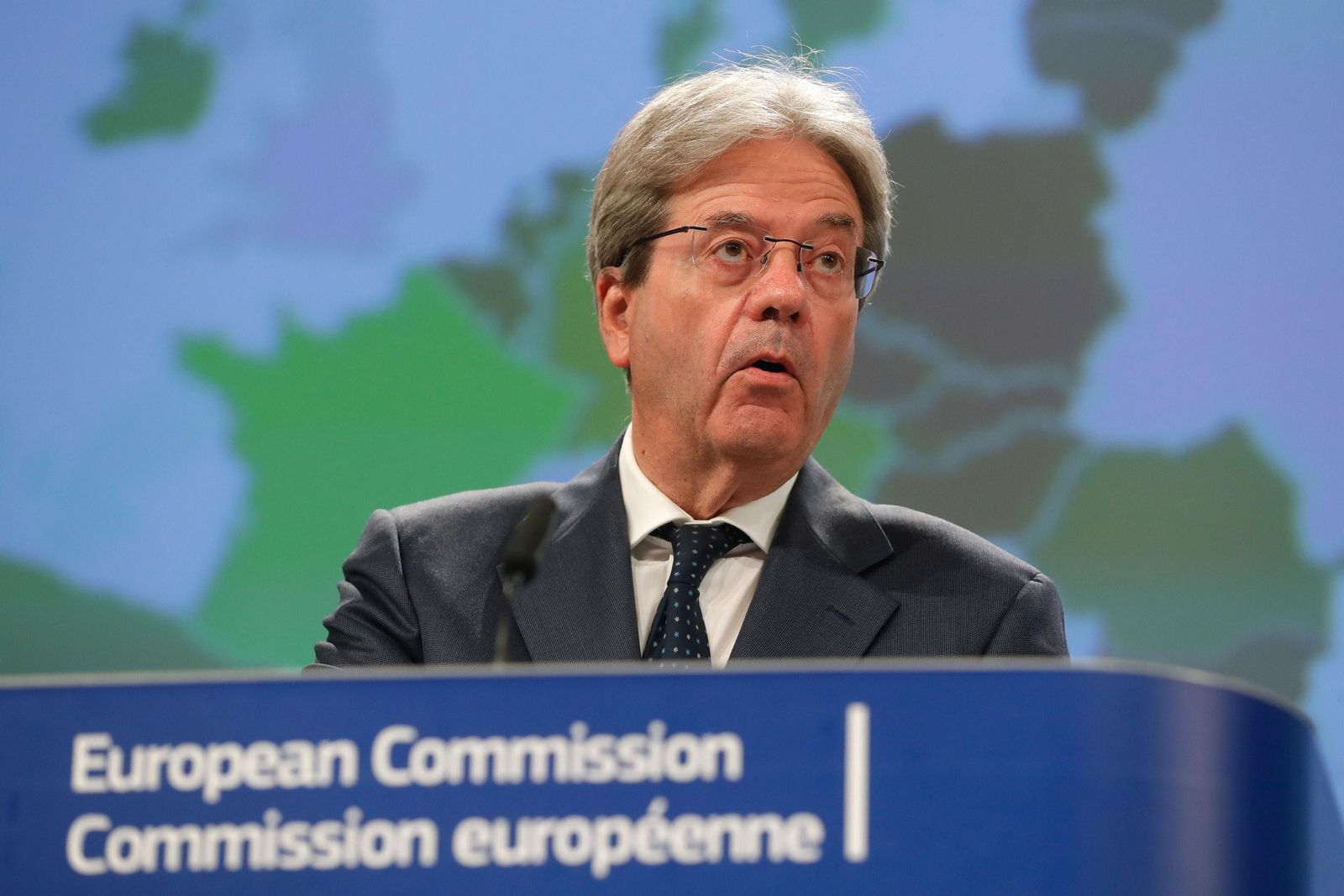 El comisario de Economía, Paolo Gentiloni, este lunes en Bruselas.