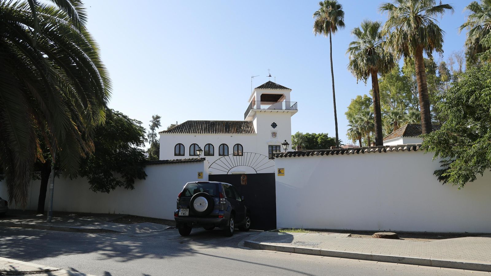 El cortijo Huerta de Las Palmeras, en la carretera de Su Eminencia, que acoge el salón de fiestas.