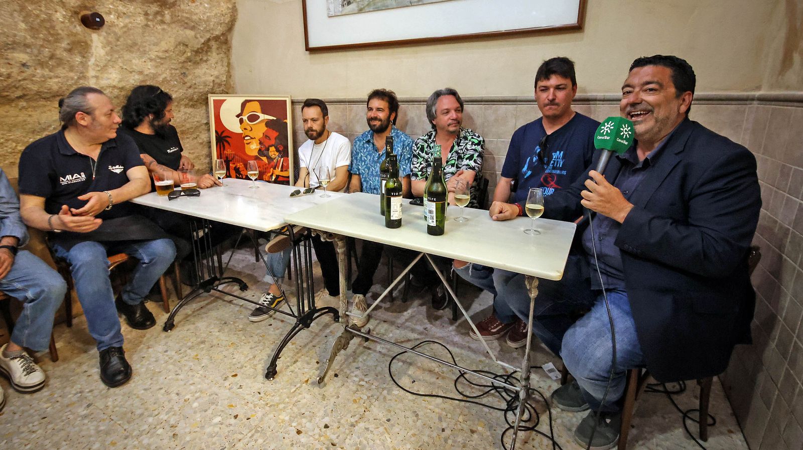 Presentación del cartel de Feria de de la caseta  Canal Sur-la Moderna dedicado a Los Delincuentes