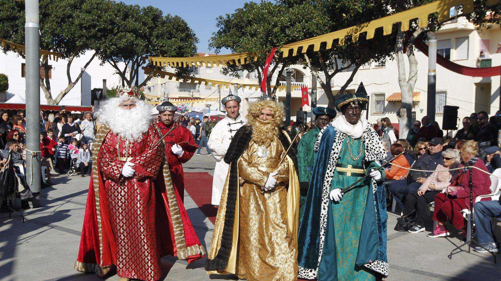 Recreación histórica en Los Gallardos sobre el Auto de los Reyes Magos