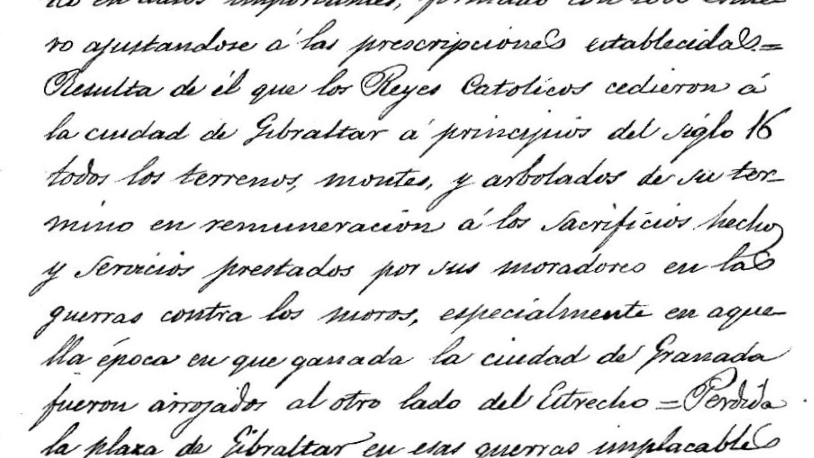 Comienzo del dictamen de la comisión sobre la legitimidad de terrenos.