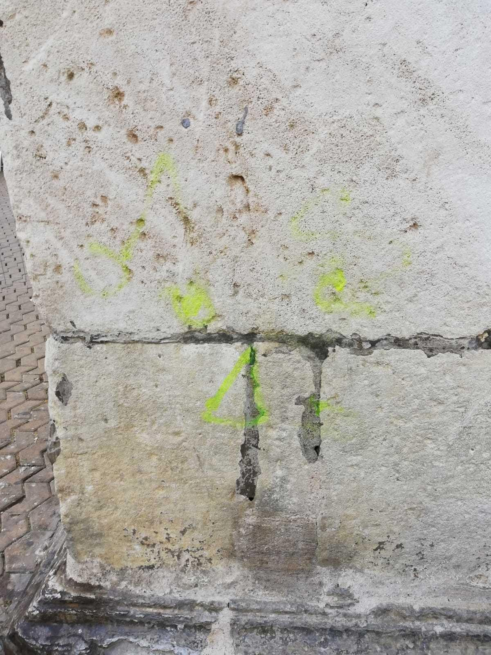 Trabajos de limpieza en los columnas de la Alameda de Hércules