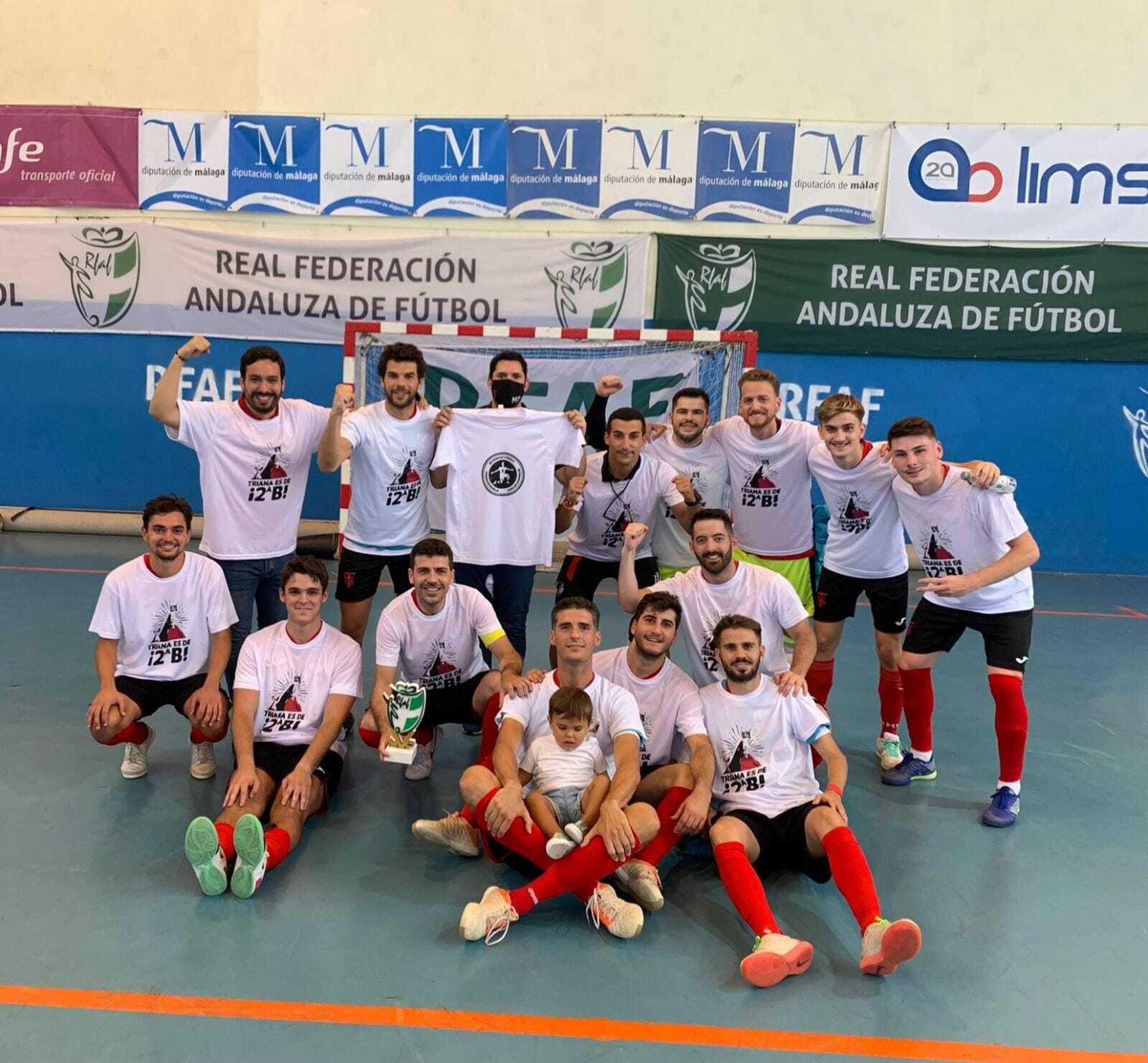 El Olimpic de Triana celebrando su ascenso a Segunda B.