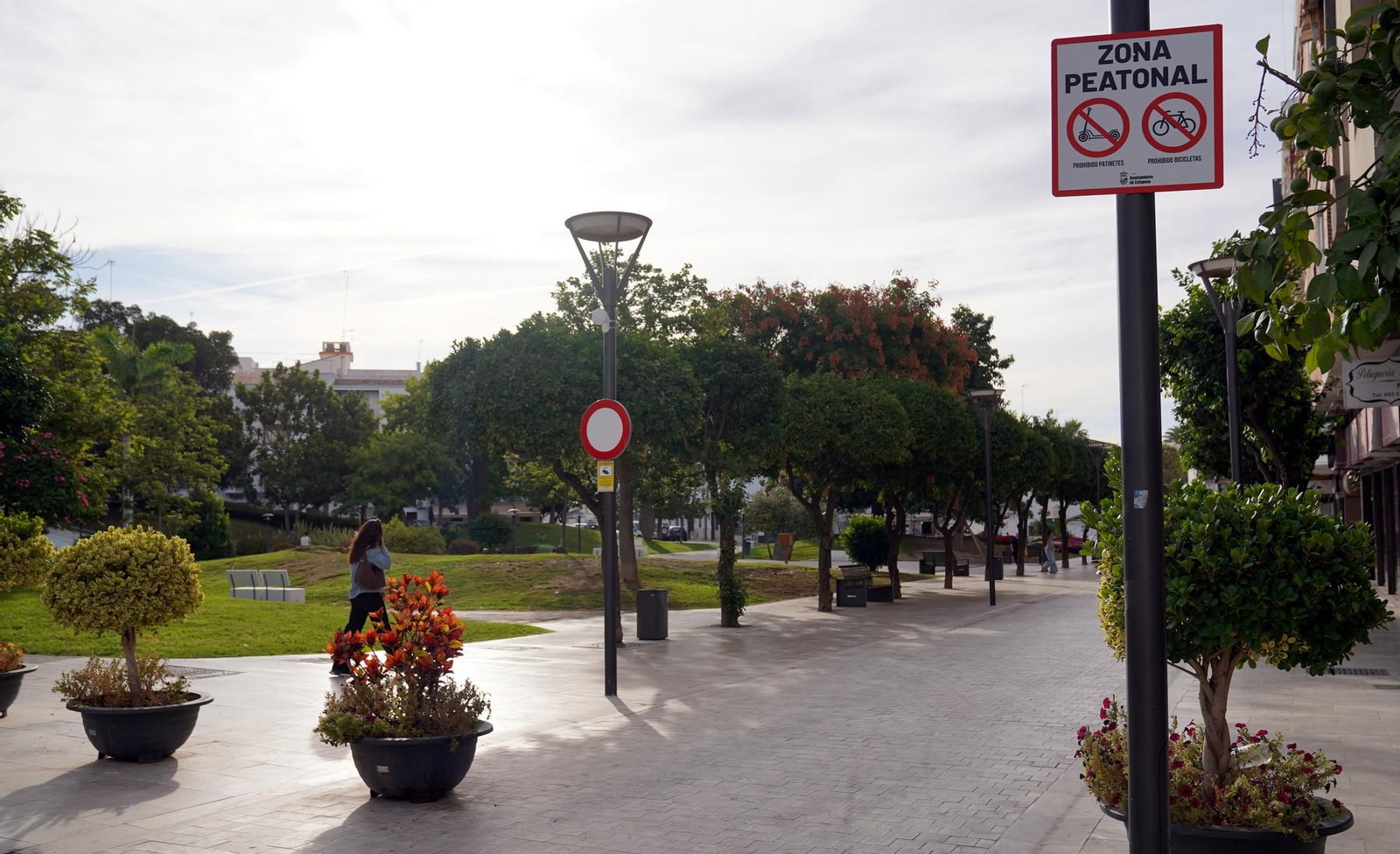 Una señalización para regular el uso de patinetes.