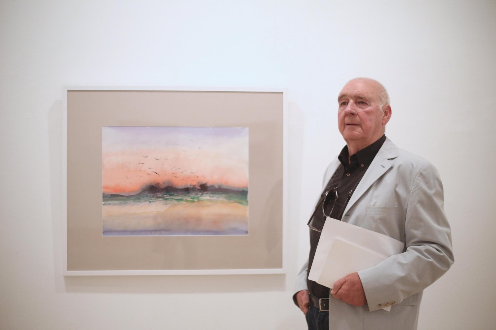 Roberto Reina en una de sus últimas exposiciones en la Casa de la Provincia.