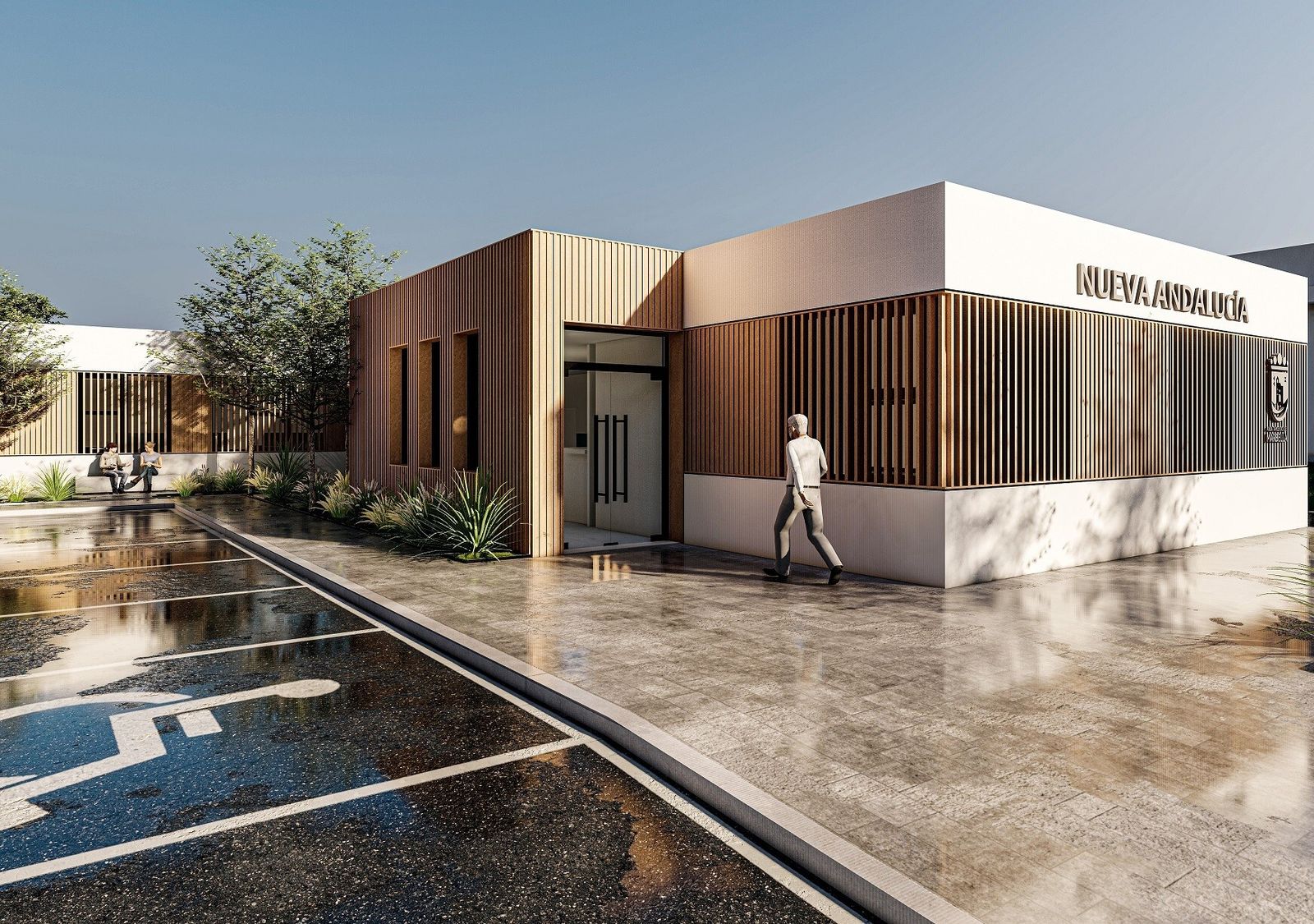 Infografía del nuevo centro de salud Nueva Andalucía tras la actuación.