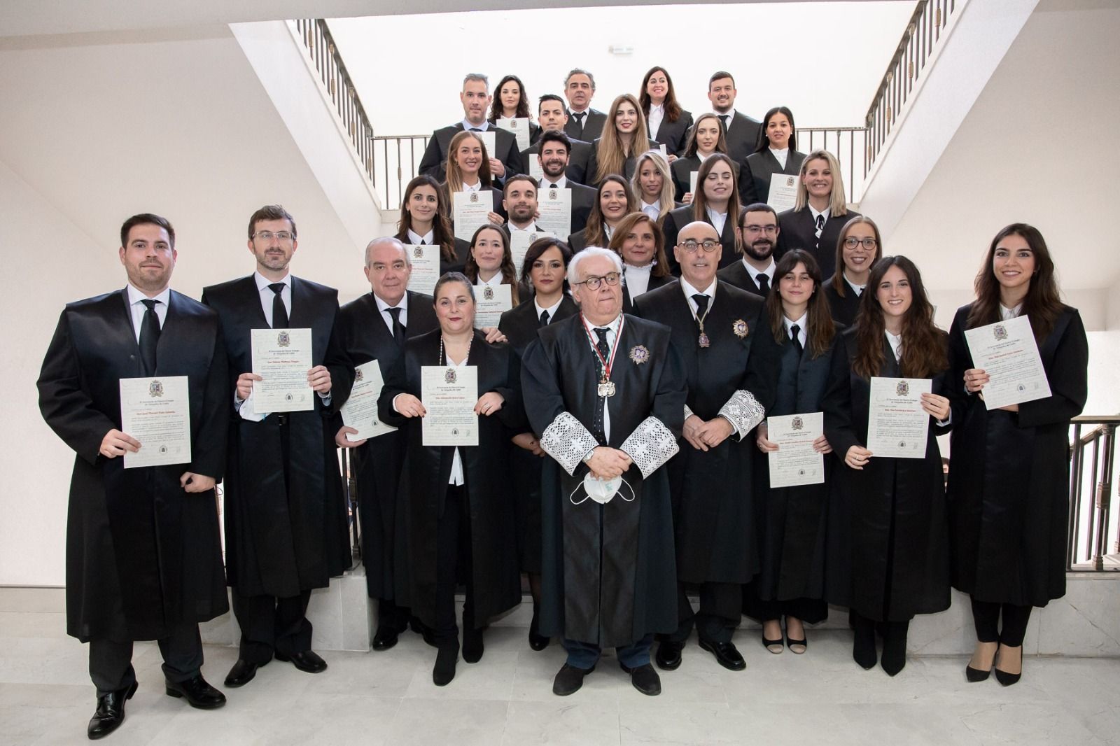 Los nuevos letrados en la Audiencia de Cádiz.