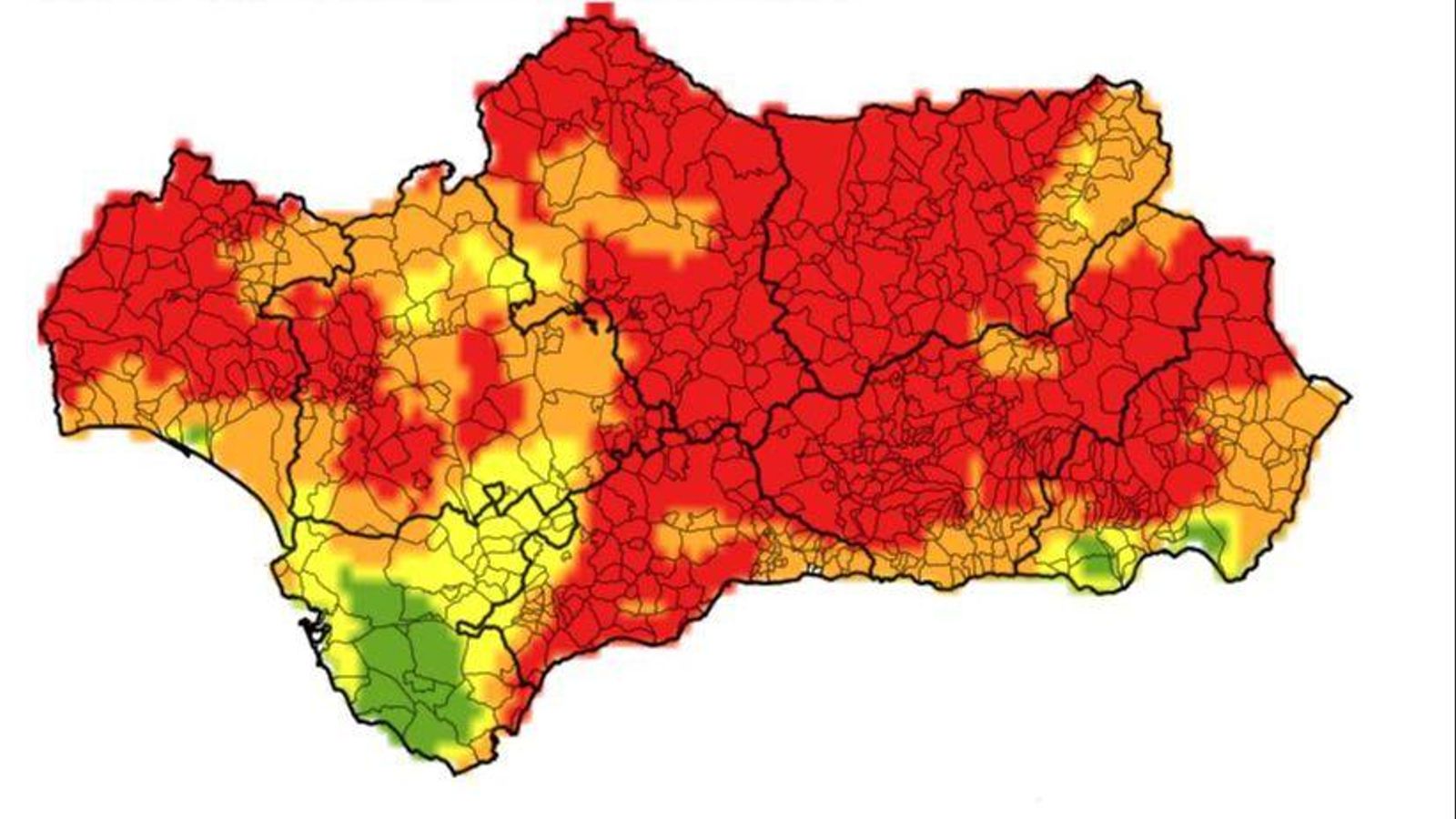 Mapa diario del Índice de Riesgo de Incendio Forestal