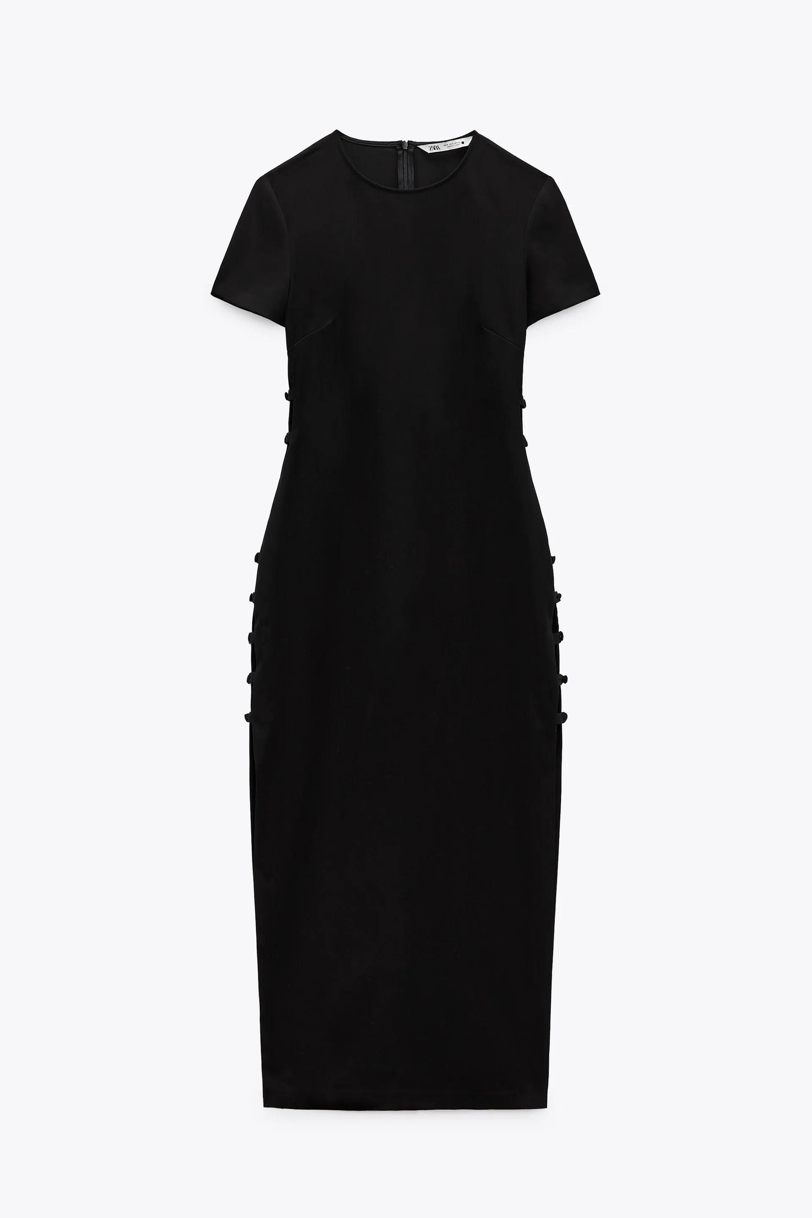 Vestido abotonado de Zara.